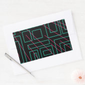 黒背景デザイン 長方形シール (封筒)