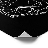 黒背景マンダラアダルトカラーリング ポスター (角)