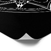 黒背景マンダラ大成色 ポスター (角)