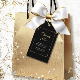 黒背景 白 エレガント スクリプト 誕生 日 ギフトタグ