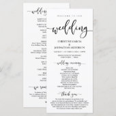 黒脚エレガント本、私たちの結婚儀式 プログラム (正面/裏面)