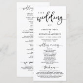 黒脚エレガント本、私たちの結婚儀式 プログラム (正面/裏面)