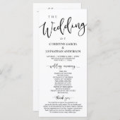 黒脚エレガント本、私たちの結婚儀式 プログラム (正面/裏面)