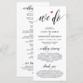 黒脚モダン本の結婚儀式 プログラム (正面/裏面)