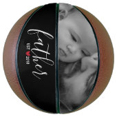 黒脚本の父エスト。年パーソナライズされた写真 バスケットボール (縦)