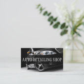 黒自動詳細自動修復ビジネスカード 名刺 (スタンド正面)