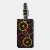 黒自転車の車輪 ラゲッジタグ (正面縦)