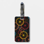 黒自転車の車輪 ラゲッジタグ (裏面縦)