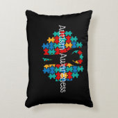 黒自閉症意識パズル アクセントクッション (正面(垂直))