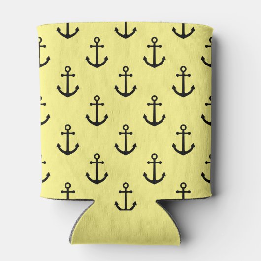 黒航海のパターン（の模様が）あるいかり黄 缶クーラー (裏面)