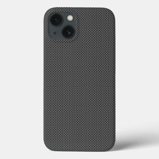 黒色および灰色の炭素繊維パターンベース Case-Mate iPhoneケース (裏面)