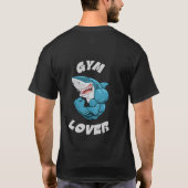 黒色のサメTシャツ。 Tシャツ (裏面)