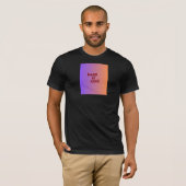 黒色のハーフスリーブTシャツ Tシャツ (正面フル)
