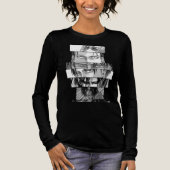黒色のフルスリーブTシャツ トライブレンドTシャツ (正面)
