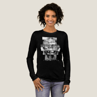黒色のフルスリーブTシャツ トライブレンドTシャツ