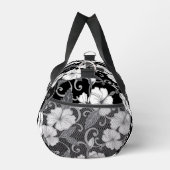 黒色のポリネシアのドリームパターン ダッフルバッグ (右)