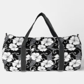 黒色のポリネシアのドリームパターン ダッフルバッグ (正面)