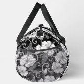 黒色のポリネシアのドリームパターン ダッフルバッグ (右)