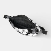 黒色のポリネシアのドリームパターン ファニーパック (見開き)