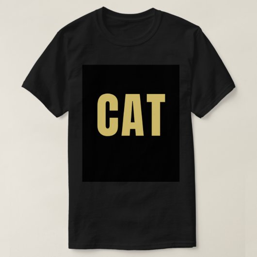 黒色の半袖Tシャツ 猫デザイン Tシャツ (デザイン正面)