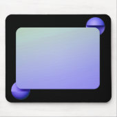 黒色の幾何形状 マウスパッド (正面)