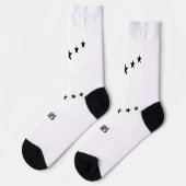 黒色の星5つのテキスト 星が可愛い ソックス (左)
