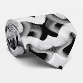 黒色の白色の管状配管 ネクタイ (ロール)