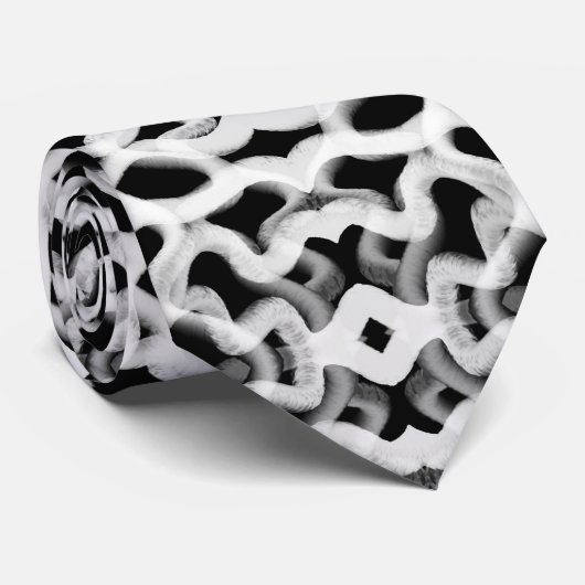 黒色の白色の管状配管 ネクタイ (ロール)