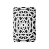 黒色の白色の管状配管 バスマット (正面縦)