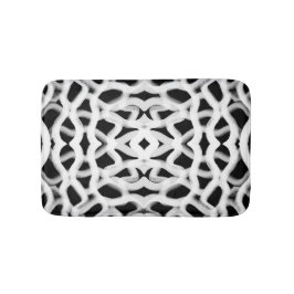 黒色の白色の管状配管 バスマット