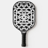 黒色の白色の管状配管 ピックルボールラケット (裏面)