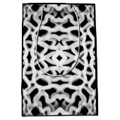 黒色の白色の管状配管 ミディアムペーパーバッグ (正面)