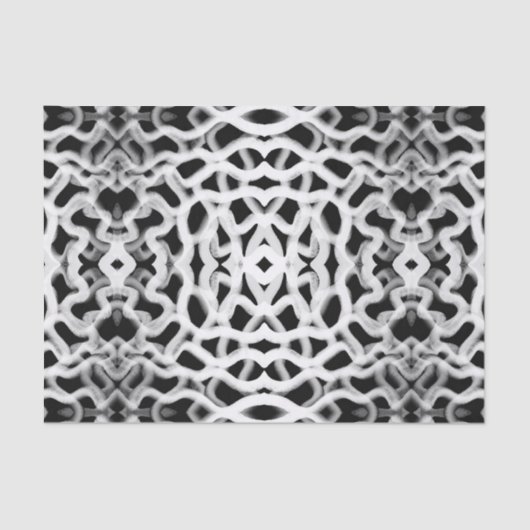 黒色の白色の管状配管 薄葉紙 (正面)