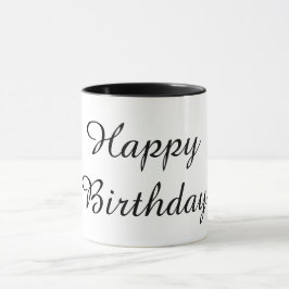 黒色の誕生日おめでとう マグカップ