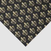 黒色の金ゴールド組織のフランスの金属（紋章の）フラ・ダ・リ 薄葉紙 (詳細)