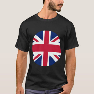 黒色サークルユニオンジャック メンズTシャツ Tシャツ