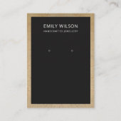 黒色テラコッタのテクスチ縁どャイヤリングディスプレイ 名刺 (正面)