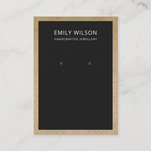 黒色テラコッタのテクスチ縁どャイヤリングディスプレイ 名刺 (正面)