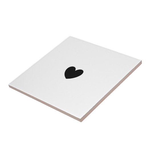 黒色ハートセラミックタイル タイル (側面)