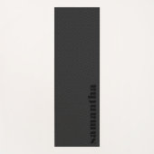 黒色モノクロアールデコパターンモノグラム ヨガマット (正面)