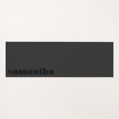 黒色モノクロアールデコパターンモノグラム ヨガマット (正面(横))