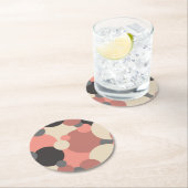 黒色分子紙コースター ラウンドペーパーコースター (インサイチュ)