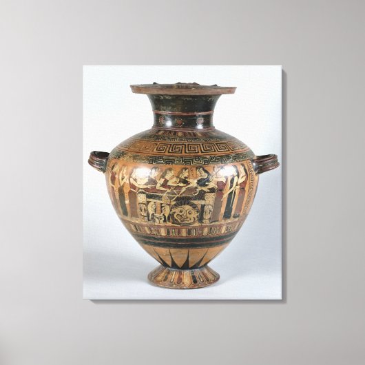 黒色姿水素化物 キャンバスプリント (正面)