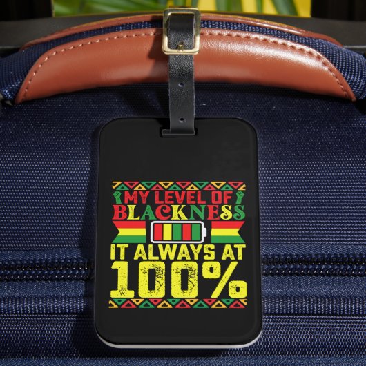 黒色度レベル12番目の黒い歴史 ラゲッジタグ (正面インサイチュ2)