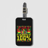 黒色度レベル12番目の黒い歴史 ラゲッジタグ (正面縦)