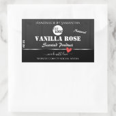 黒色木目製品包装ラベルロゴ 長方形シール (バッグ)