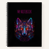 黒色未来的ネオンオオカミ ノートブック (正面)