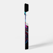 黒色未来的ネオンオオカミ iPhoneケース (左側面)