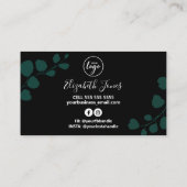 黒色植物性ろうそく及び大豆融液 名刺 (裏面)