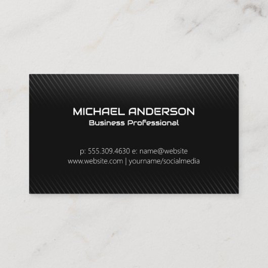 黒色炭素繊維 |モノグラム |ルクス 名刺 (裏面)